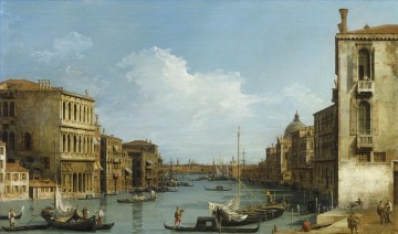 Canaletto Painting - El Gran Canal desde Campo S Vio hacia Bacino Canaletto